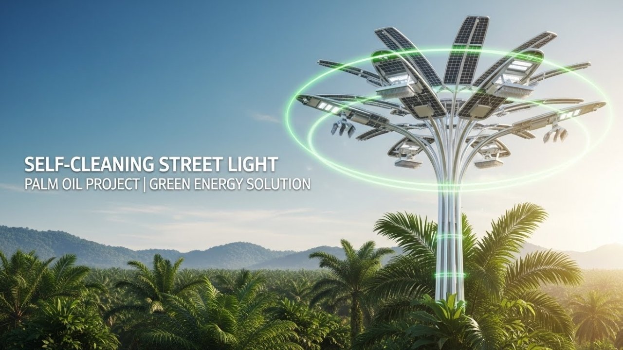 Self-Cleaning Street Light Palm Oil Project