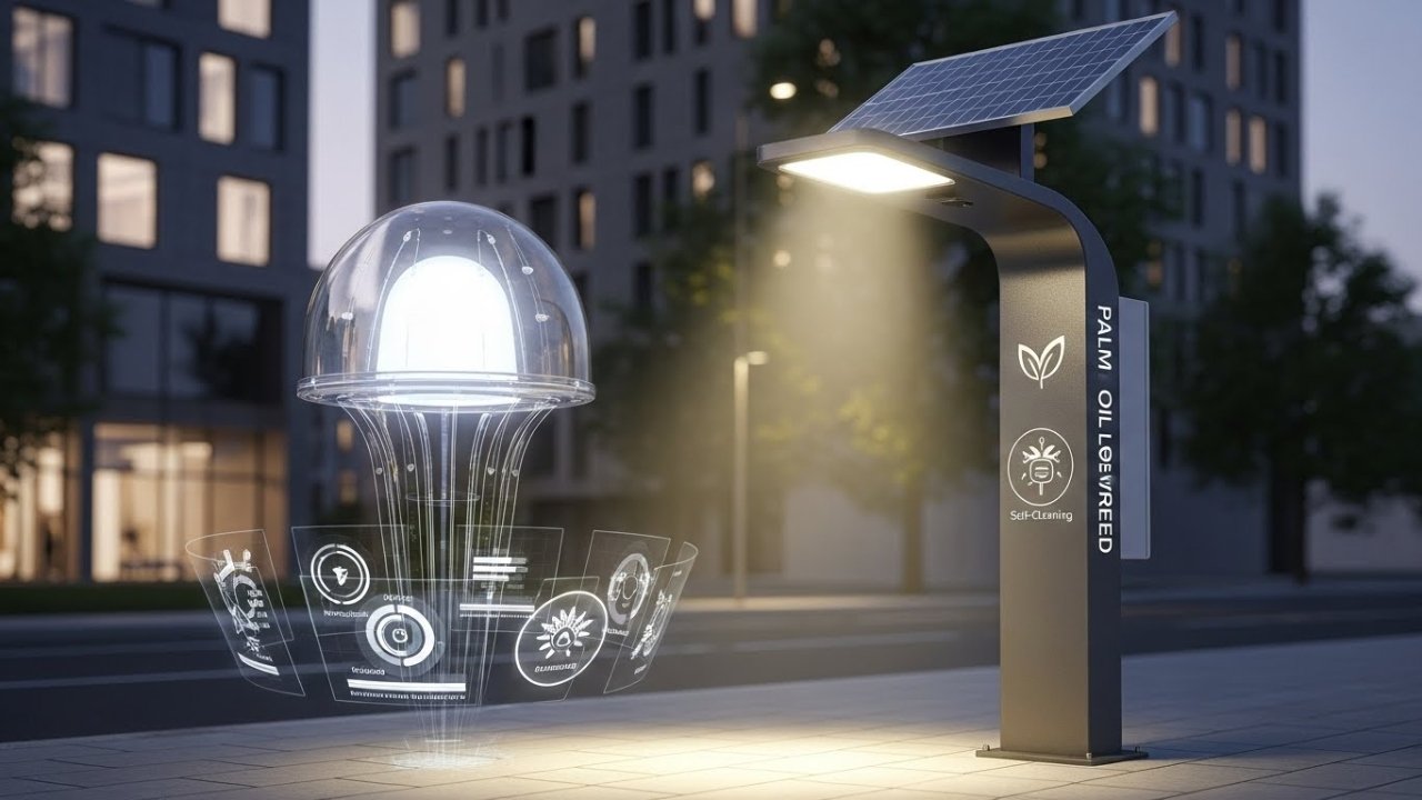 Self-Cleaning Street Light Powered by Palm Oil