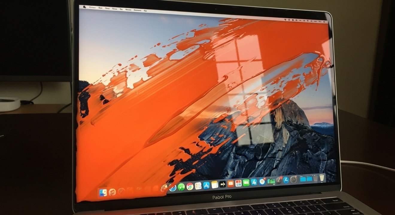 Orange Smudge on MacBook Pro Screen