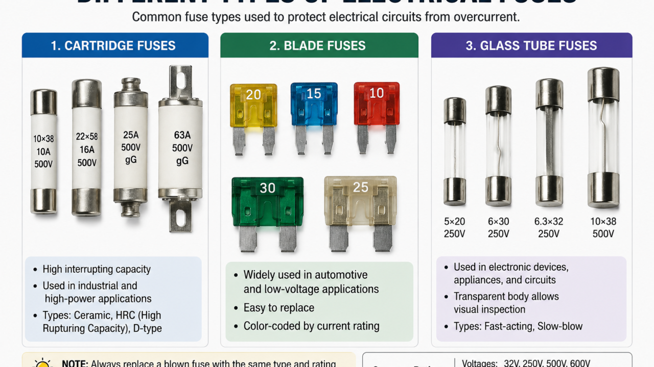 Electrical Fuse Guide: Types, Ratings & How They Work